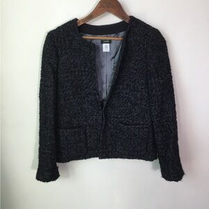 J. Crew Black Boucle Wool Jacket